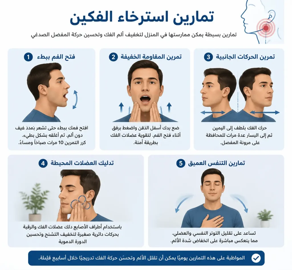 تمارين استرخاء الفكين